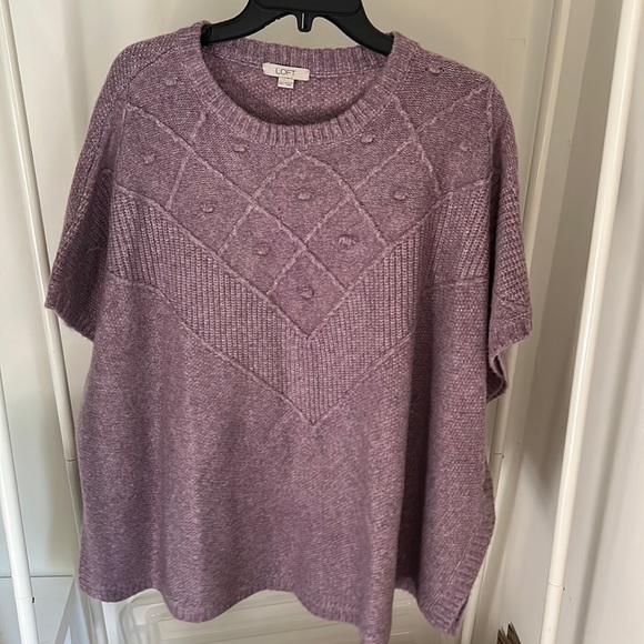 NWOT Purple LOFT the modern poncho - Picture 2 of 8